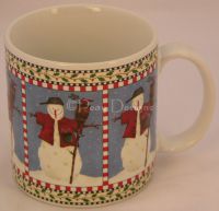 Sakura Debbie Mumm SNOWMAN Coffee Mug